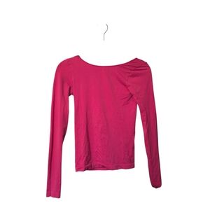 Free People Women’s Long-Sleeve Scoop Neck Top - Red